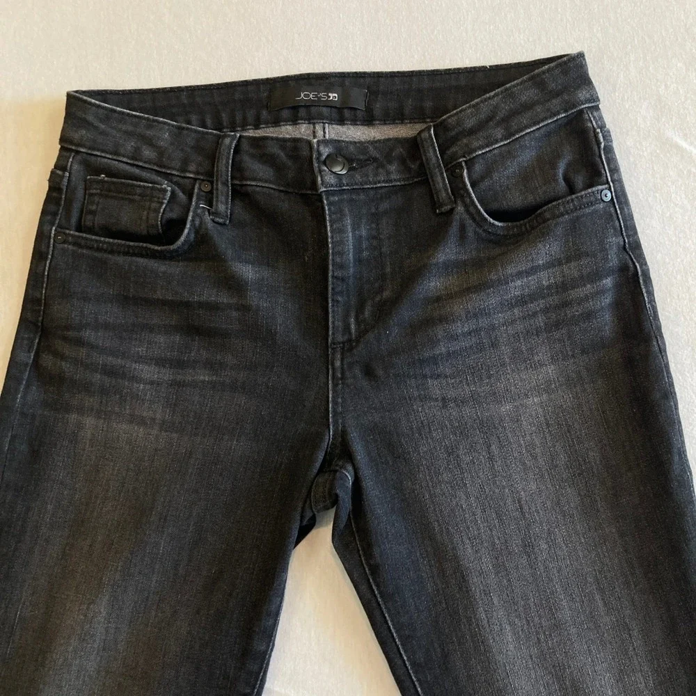 Joes Jeans Womens 28x25 Black Faded Straight Leg Raw Hem Denim 45GXJC4A5875 25